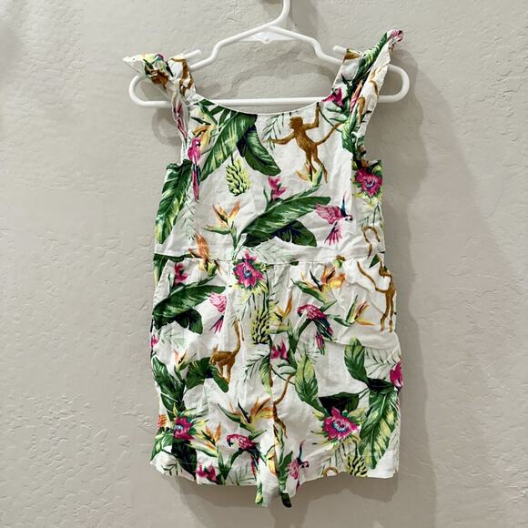Janie and Jack Tropical Jungle Flutter Romper - Picture 1 of 10